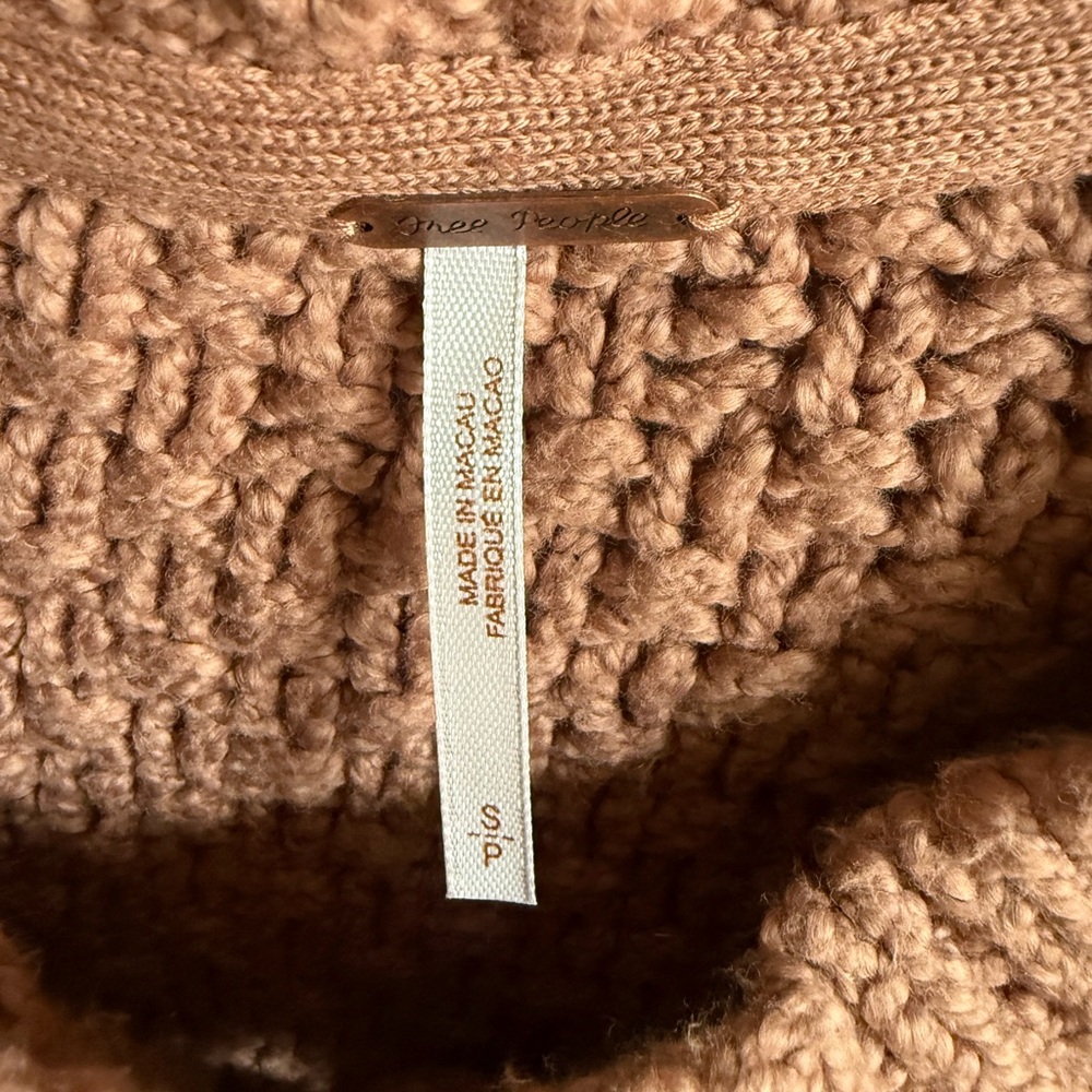 NWT Free People Bonfire CableKnit Cardigan - Picture 12 of 13